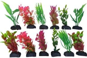 12 Pack Assorted Plastic Foreground Plants
