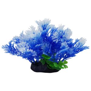 14cm - 17cm Plastic Plants, Blue Plant on Base 13cm