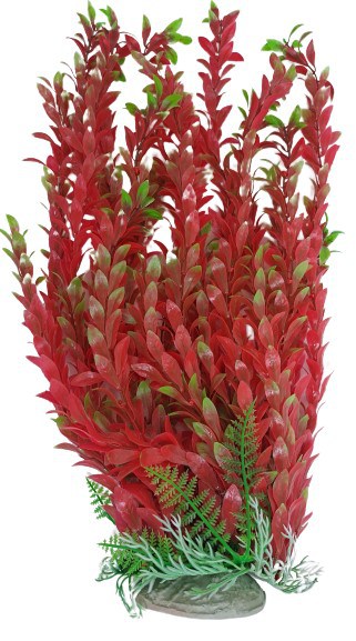 50-52cm Tall Red Leaf Plastic Plant